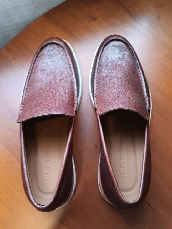 NWT Allen Edmonds Brown Leather Hybrid Sneaker-Loafer Slip-on Size 10.5D main image 6